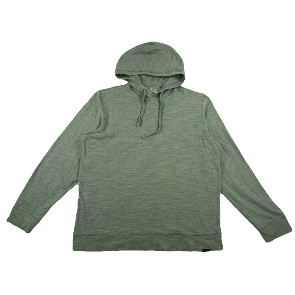 Faherty Sunwashed Slub Hoodie Men's XLT Sage Green Organic Cotton Outdoors Beach